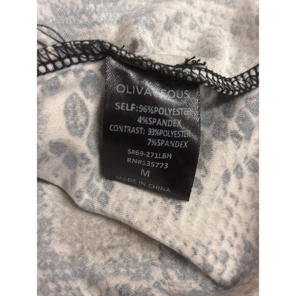 Oliveaceous Snake Print Long Sleeve Bodysuit Medium - Picture 10 of 10